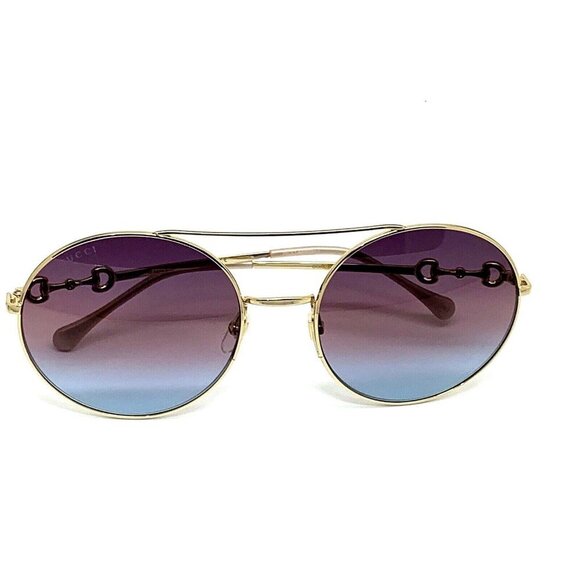 Gucci Women\'s Sunglasses GG0878S 004 59 20-140 Round Gold Frame Gradient… main image 10
